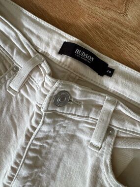 Hudson Jeans Cream Denim Straight Fit
